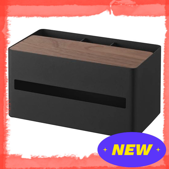 Direct From Japan Yamazaki Tissue Case & Remote Control Stand Brown W26 x D14.2 x H13.5cm RIN Multif