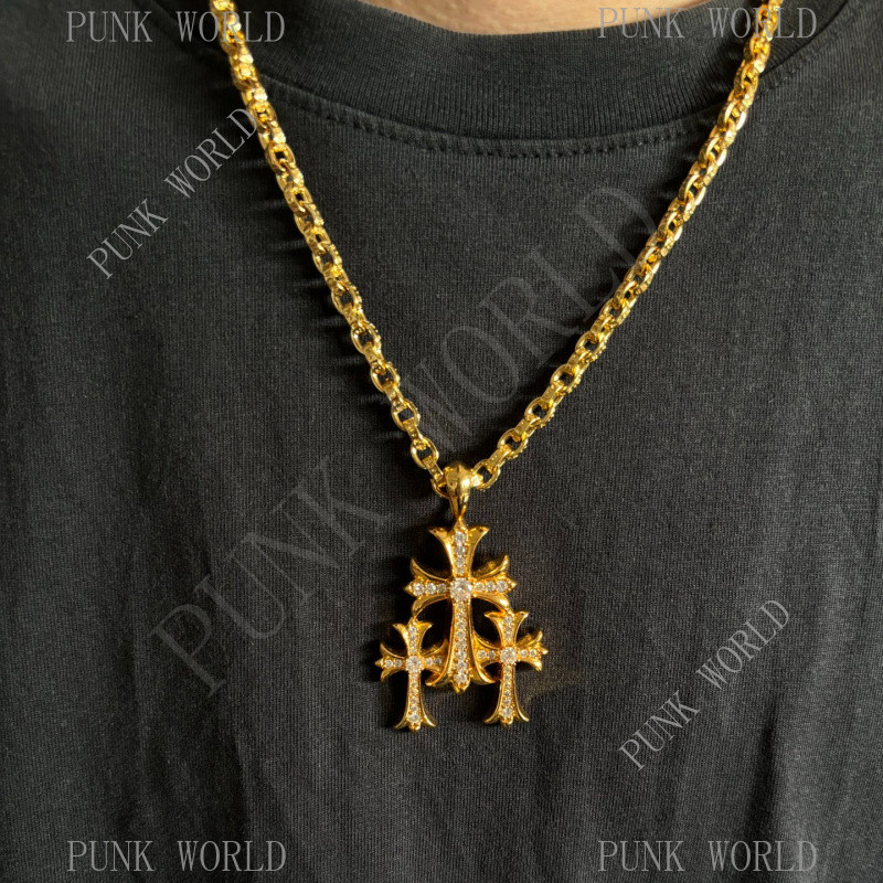 สร้อยคอมาพร้อมเพชรชุบทองสีขาว, อุปกรณ์สไตล์ย้อนยุคพังก์ และโกธิก, เหมาะสำหรับคนฮิปฮอป, ของขวัญวันวาเลนไทน์ - รูปที่ 2