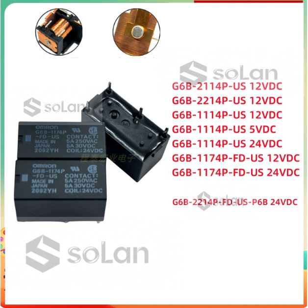 รีเลย์ Omron G6B-1114P-1174P-2114P-2214P-FD-US G6B-4BND