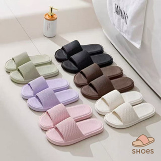 JIE HOME รองเท้าแตะ พื้นนิ่ม ขนาดใหญ่ สีพื้น แฟชั่นฟดูร้อน ส…