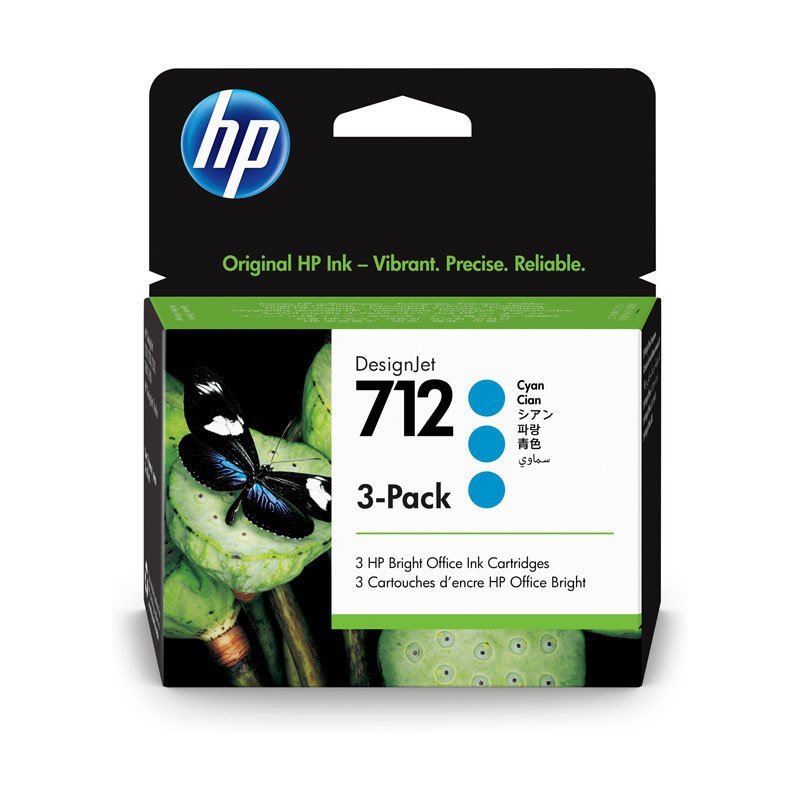 HP 712B สีดําตลับหมึกแท้ T250, T630, T230, T650 ลิ้นชัก 712 ตลับหมึก 3ED29A