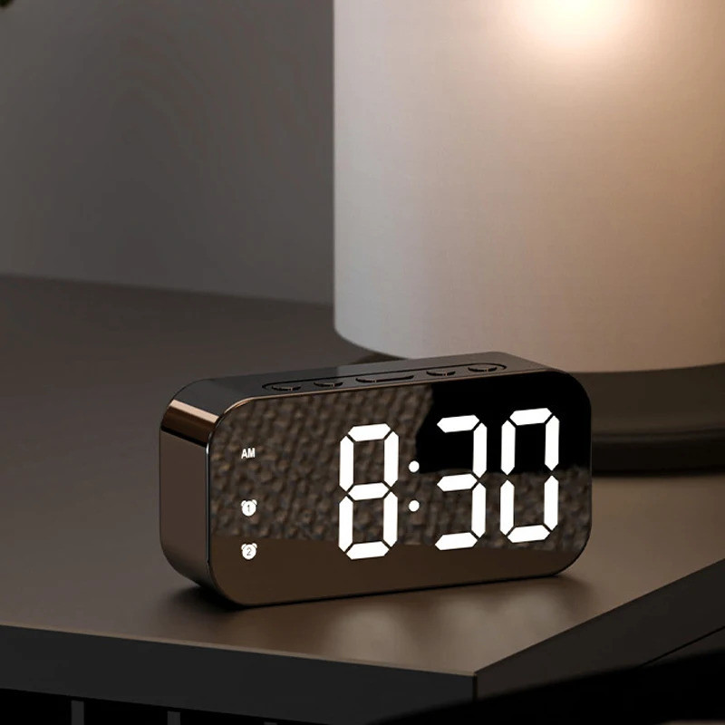 Sonic LED Digital Alarm Clock Plug-in Digital Clock Dual Alarm Sonic Temperature Clock 12/24H Simple