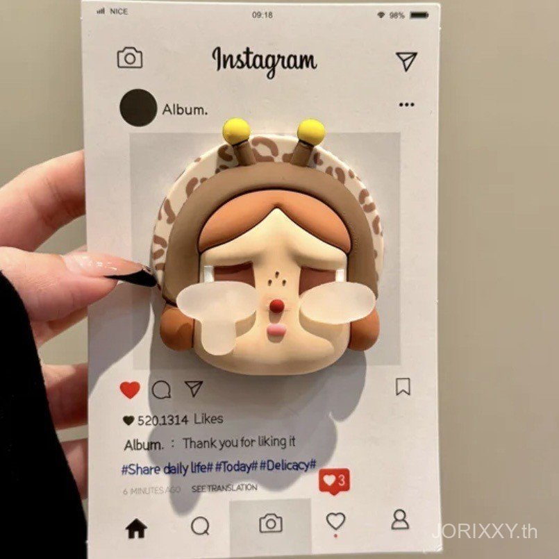 น่ารักสามมิติ Bee Headgear Crying Baby Magnetic Bracket เหมาะสําหรับ MagSafe โทรศัพท์มือถือการดูดซับที่แข็งแกร่งเดสก์ท็อป Lazy d