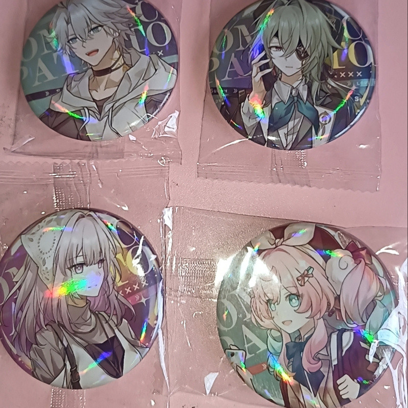 4 ชิ้น/เซ็ตเกม Badge Kaslana Kainon NeiKos496 Anaxa Anaxagoras Castophyrice Hyacine Hyacine Hyacinsi