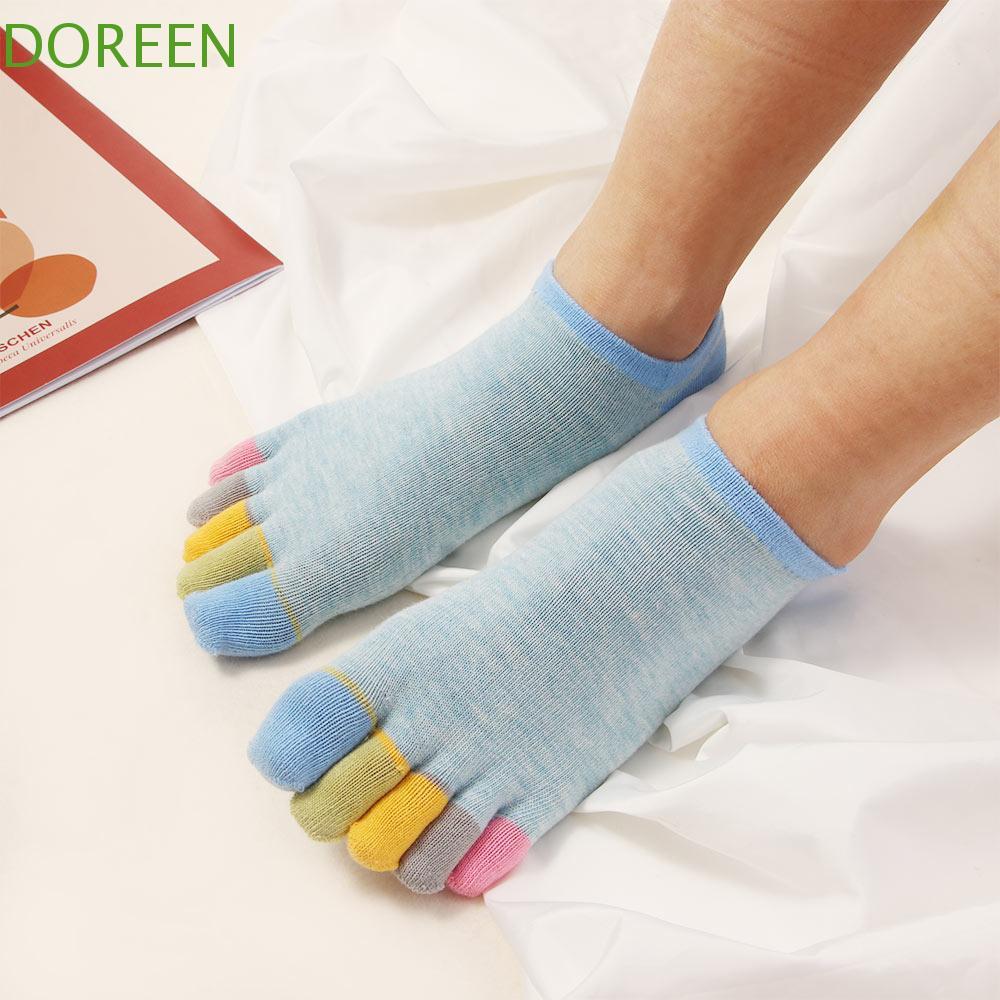 DOREEN Toe Socks Yoga Cotton Sweaty Breathable Invisible Boat Socks