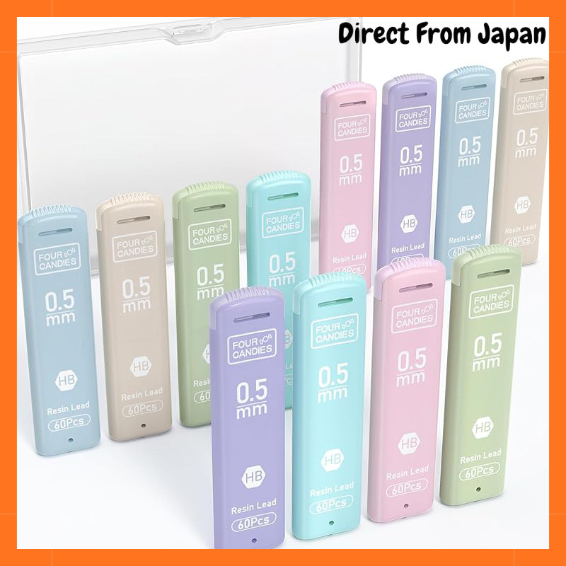 Four Candies 0.5mm & 0.7mm Mechanical Pencil Leads 720 Pieces - HB & 2B Options Available