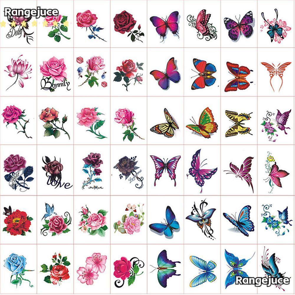 สติกเกอร์ลายสัก Temporary Tattoos สำหรับผู้หญิงและผู้ชาย เพื่อตกแต่งร่างกายอย่างชั่วคราว
