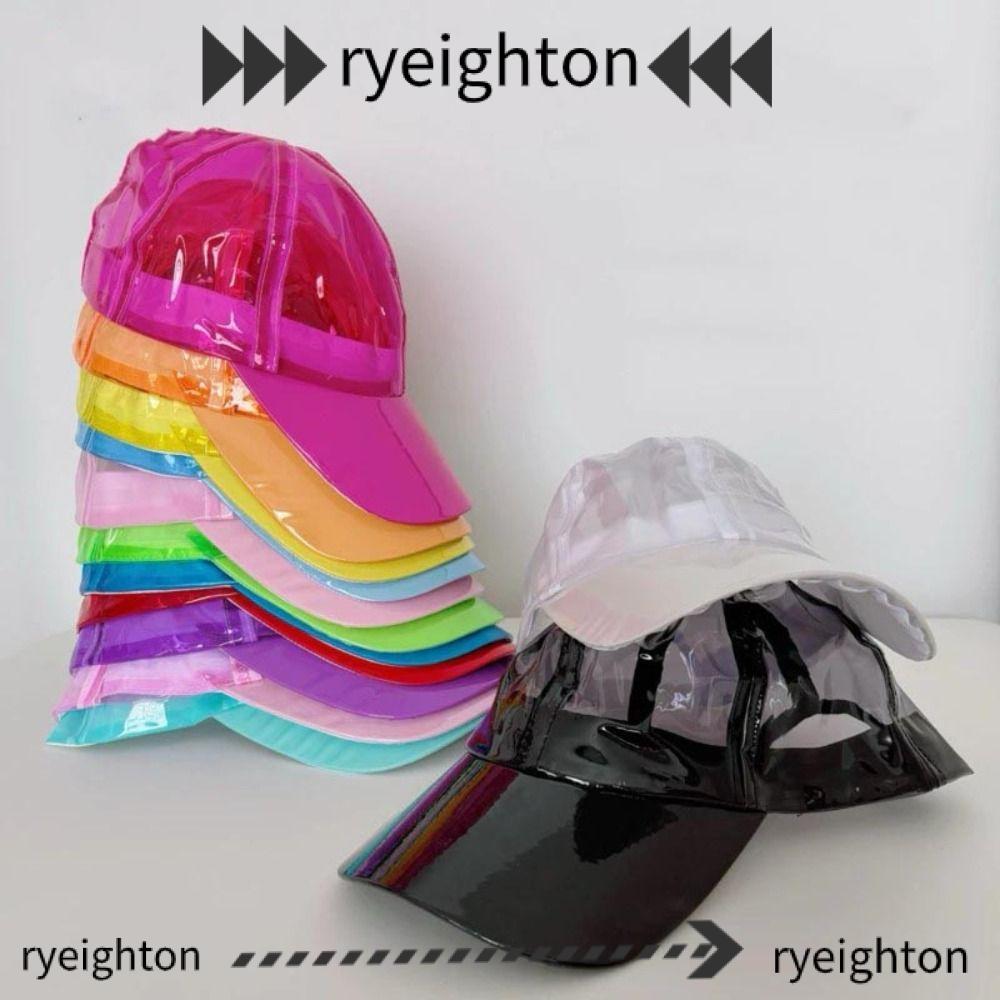 RYEIGHTON หมวกเบสบอล PVC โปร่งใส หมวกกันน้ําสำหรับงานเทศกาล Summer Water Sprinkle สวมใส่สบายในหน้าร้