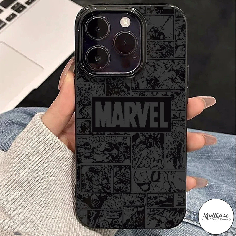 สำหรับIPhone 17 air 16 12 15 11 13 14 Pro Max XS XR X Max 16 7 8 15 Plus เคสผิวมันลายการ์ตูนสไปเดอร์แมนสไตล์แบรนด์แฟชั่น