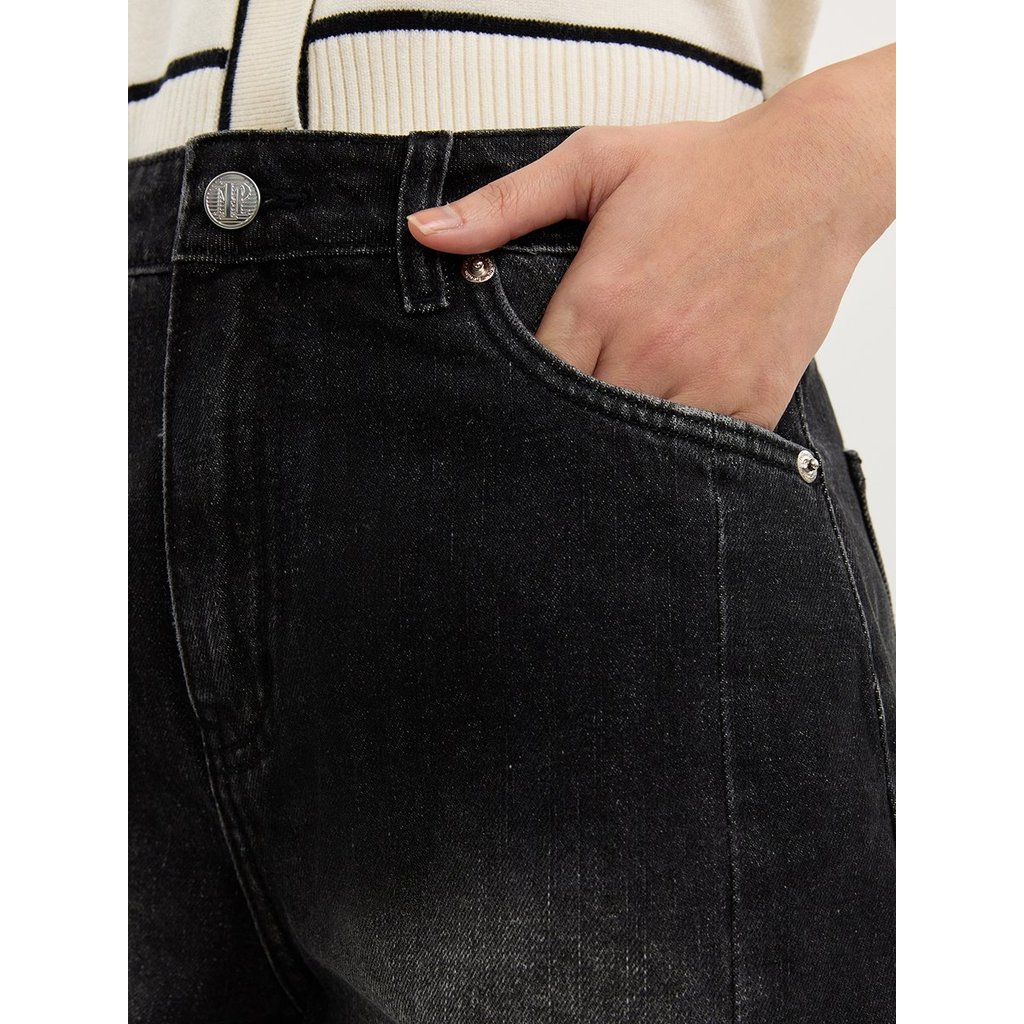 [Pomelo] กางเกงยีนส์ขาสั้นแต่งชายรุ่ย / Frayed Denim Shorts - รูปที่ 3