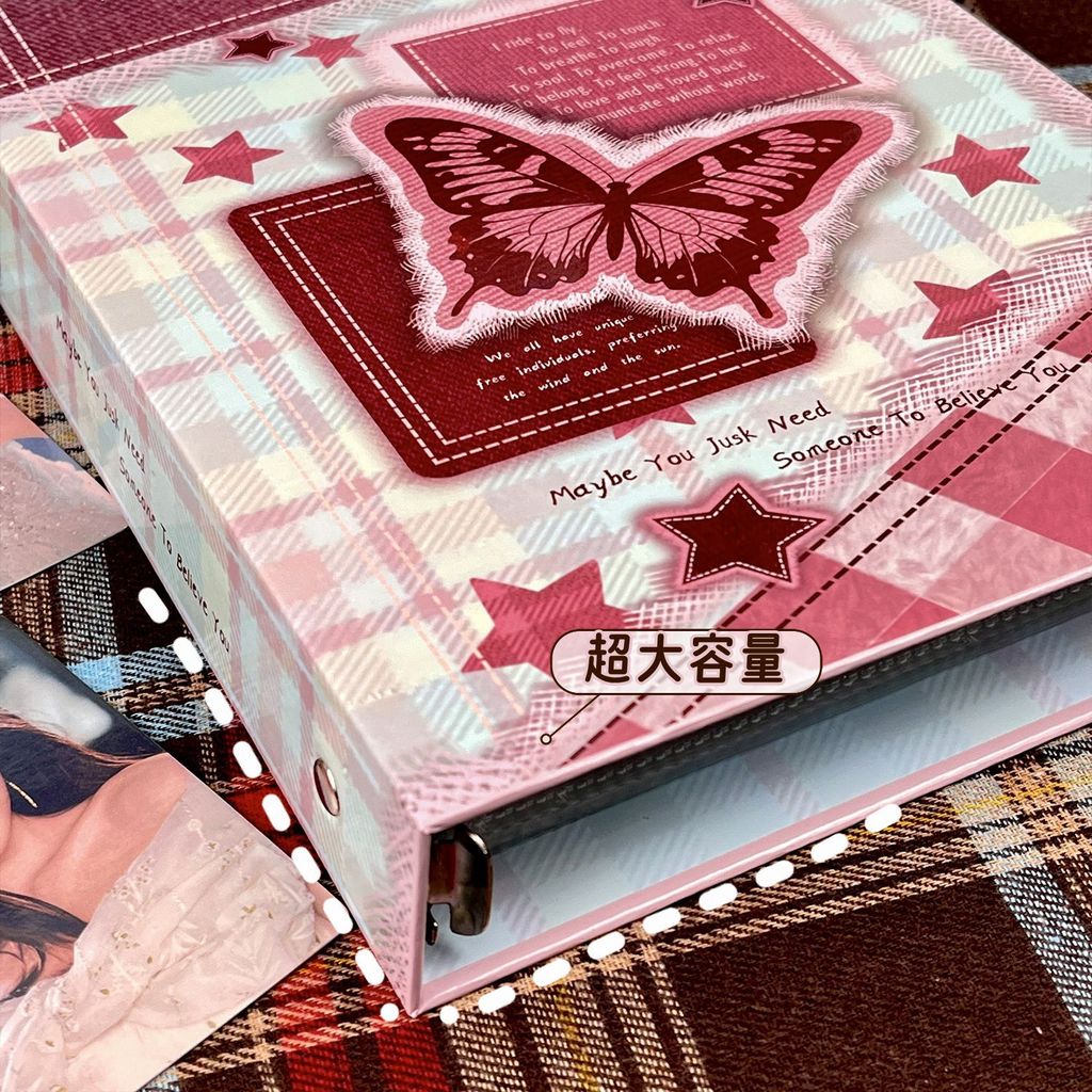 [ลดกระหน่ํา] Medium/Retro Felt Butterfly Card Book Hard Shell 10 ซม.การ์ดขนาดเล็กการ์ดเกม Four Palac