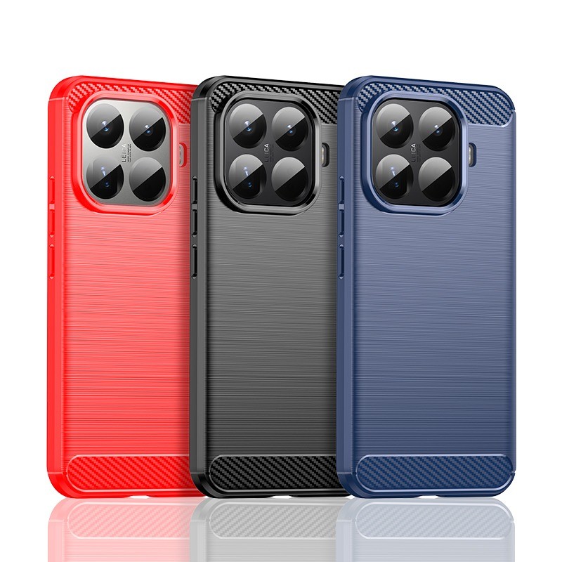 Carbon Brushed Casing สําหรับ Xiaomi 15T 17 Pro Max 14 15 Ultra/Pro Mi 13T 14T 15T Pro Mi15T Mi17 Pr