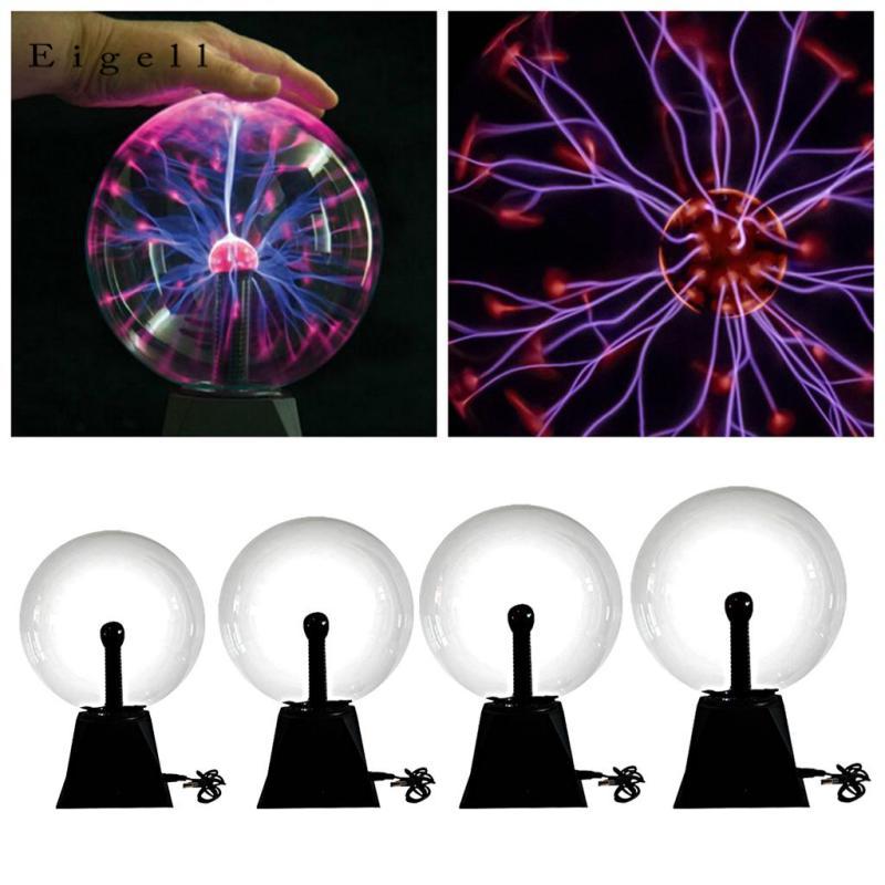 [eigell] Crystal Plasma Ball Lighting Glitter Globe Sphere Table Lamp for Disco Party