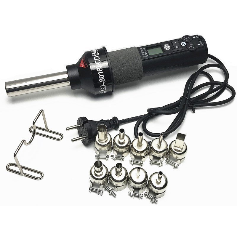 850 หัวฉีดจอแสดงผลดิจิตอลควบคุมอุณหภูมิแบบพกพา 9 ฟรี Hot Air Cross-Border Baking อุตสาหกรรม 8018 Des