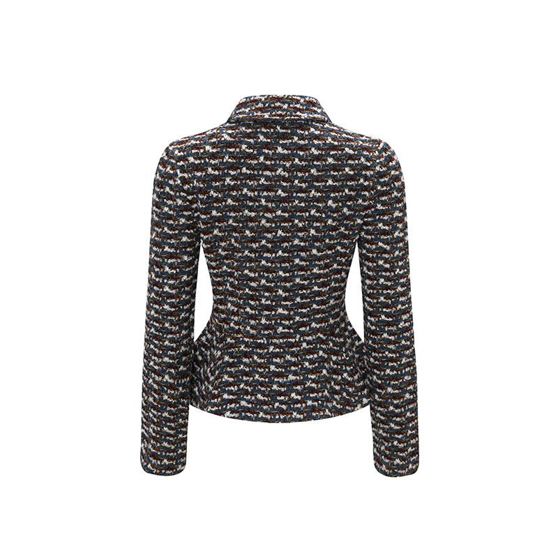 เสื้อแจ็คเก็ตเซนต์ JOHN แบบถักทรงเข้ารูป ดีไซน์ผสมสี K6191D1