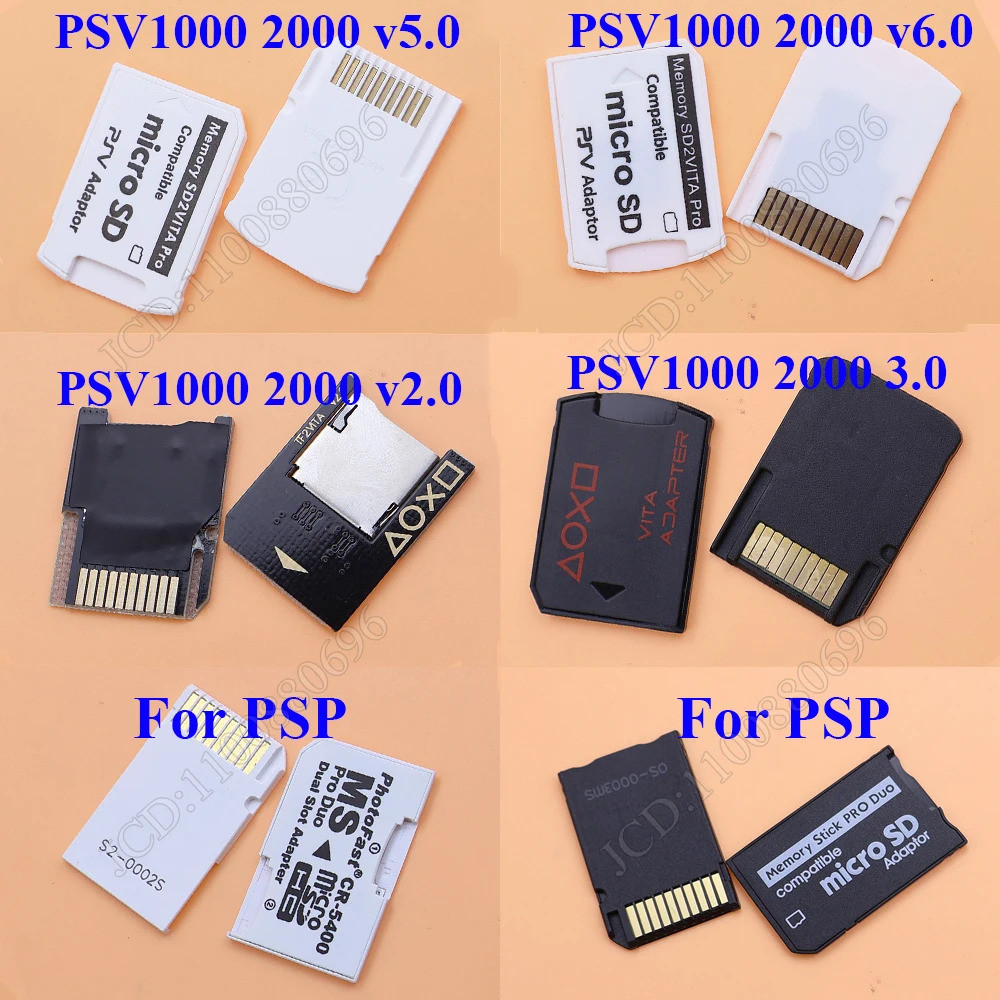 อะแดปเตอร์ TF Card Adapter สำหรับ PlayStation Vita (PSV) และ PSP รองรับโมเดล 1000 & 2000 กับระบบ 3.6
