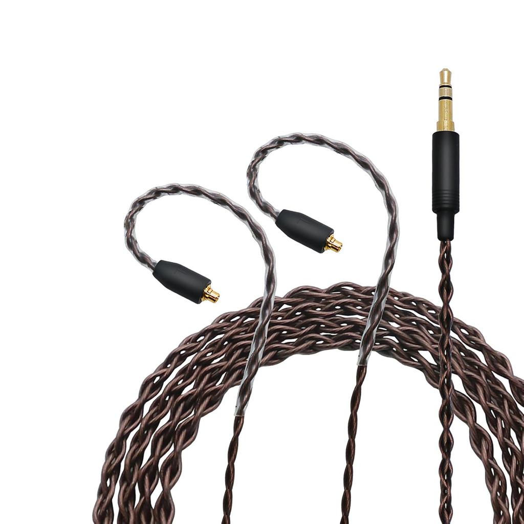 Gugxiom สายสัญญาณเสียงทดแทนสําหรับหูฟัง IE100 IE400 IE500 Pro, สายถักสเตอริโอ HiFi 3.5 มม., 3.9 ฟุต