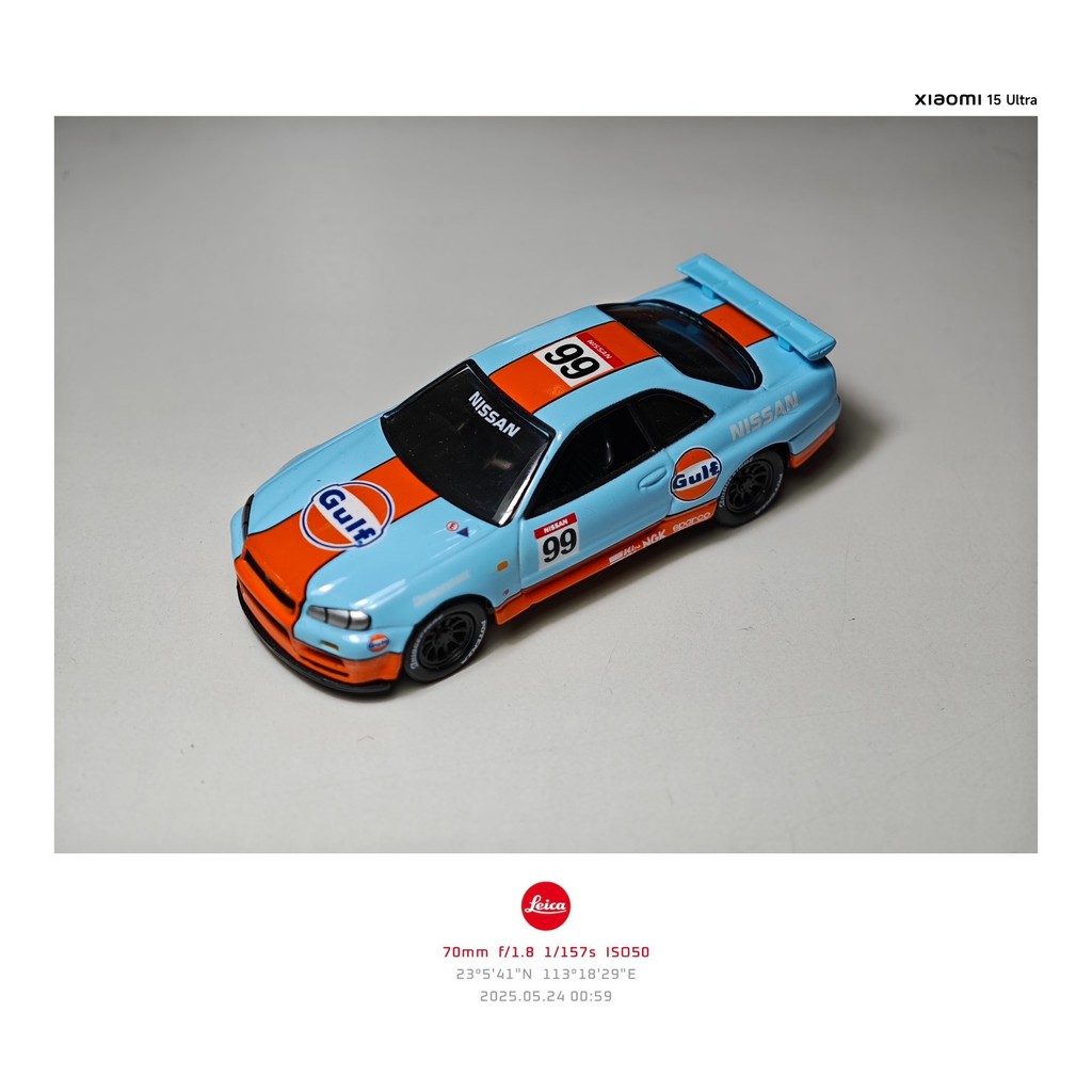 Johnny Lightning Johnny Lightning 1/64 1999 Nissan R34 GULF น้ํามันสี GULF GULF น้ํามัน R34 Johnny L
