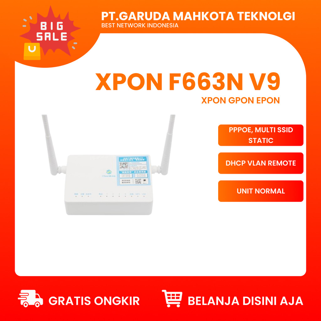 ZTE F663NV9 XPON GPON EPON WIFI ROUTER ONT ฟรี ADAPTER