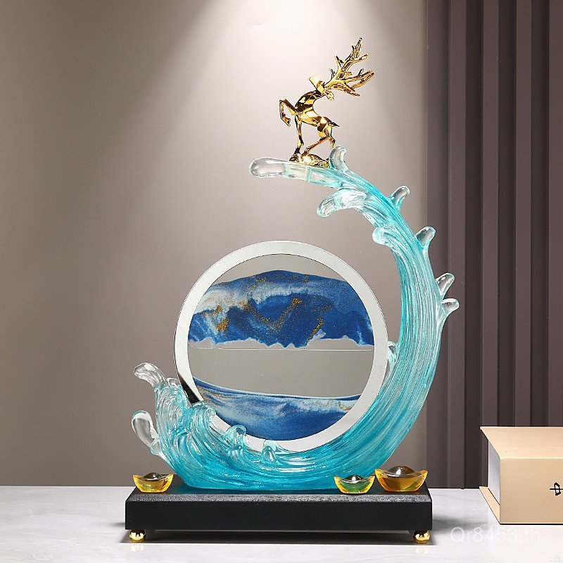 Fengshengshui ตกแต่งสํานักงานของขวัญภาพวาดGlitter Home TVตู้ตกแต่งเปิดพิธีขึ้นบ้านใหม่ตู้ไวน์R9PG