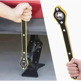 Chave Catraca para Macaco Sanfona de Carro Jack Universal Automotivo Portátil Mecânico + adaptador