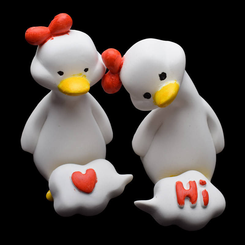ซิลิโคนโลก 3D Loving เป็ด Fondant แม่พิมพ์ซิลิโคนเค้กตกแต่งแม่พิมพ์ DIY เครื่องประดับน้ํามันหอมระเหยเรซิ่นปูนปลาสเตอร์แม่พิมพ์เครื่องมือ