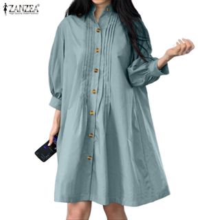 ZANZEA ชุดเดรสแขนสาม_quarter สไตล์เกาหลีหรูหรา สำหรับผู้หญิง