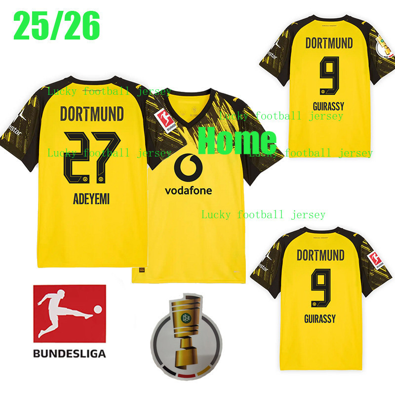 เสื้อยืดฟุตบอล Guirassy สำหรับ Dortmund ลาย.Home Jersey พร้อมแพทช์