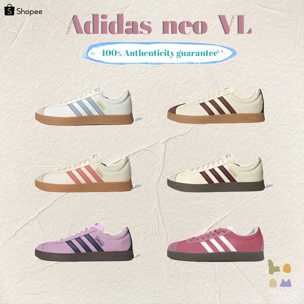 พรีออเดอร์（100% รับประกันของแท้&จากเกาหลี）Adidas neo VL Court 2.0（JH5063/JH5064/ID6016/JH5062/JR8309