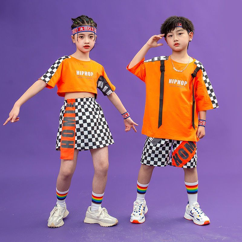 วันเด็กถนนเต้นรําเสื้อผ้าอินเทรนด์นักเรียนชั้นประถมศึกษาฮิปฮอปเสื้อผ้าเด็กถนนสวมใส่อนุบาลประสิทธิภาพ