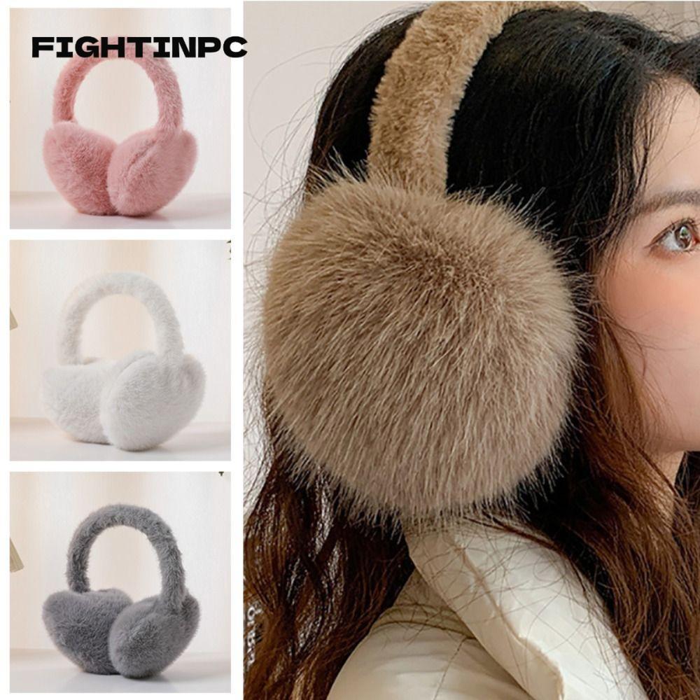 FIGHTINPC ที่ปิดหูกันหนาวขนปุย, ที่ครอบหูตุ๊กตาเย็น, อุปกรณ์ป้องกันหูฤดูหนาวอเนกประสงค์ให้ความอบอุ่น ที่ปิดหูกันหนาวในฤดูหนาว