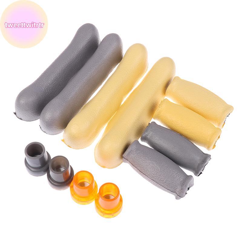 TRWITR 6 ชิ้น/เซ็ต Axillary Crutch อุปกรณ์เสริมชุด Pads เปลี่ยนยางกันลื่น Underarm Cushions Hand Pad