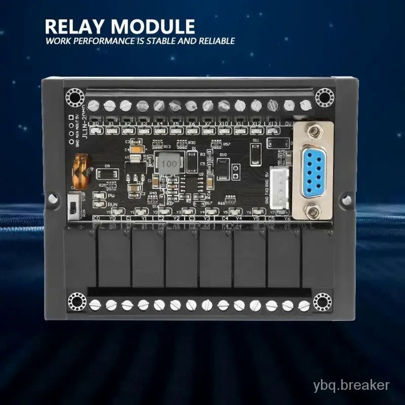 FX1N-20MR PLC Industrial Control Board 1AD 1DA 12 IN 8 OUT Relay Delay Module With Shell Program Cab