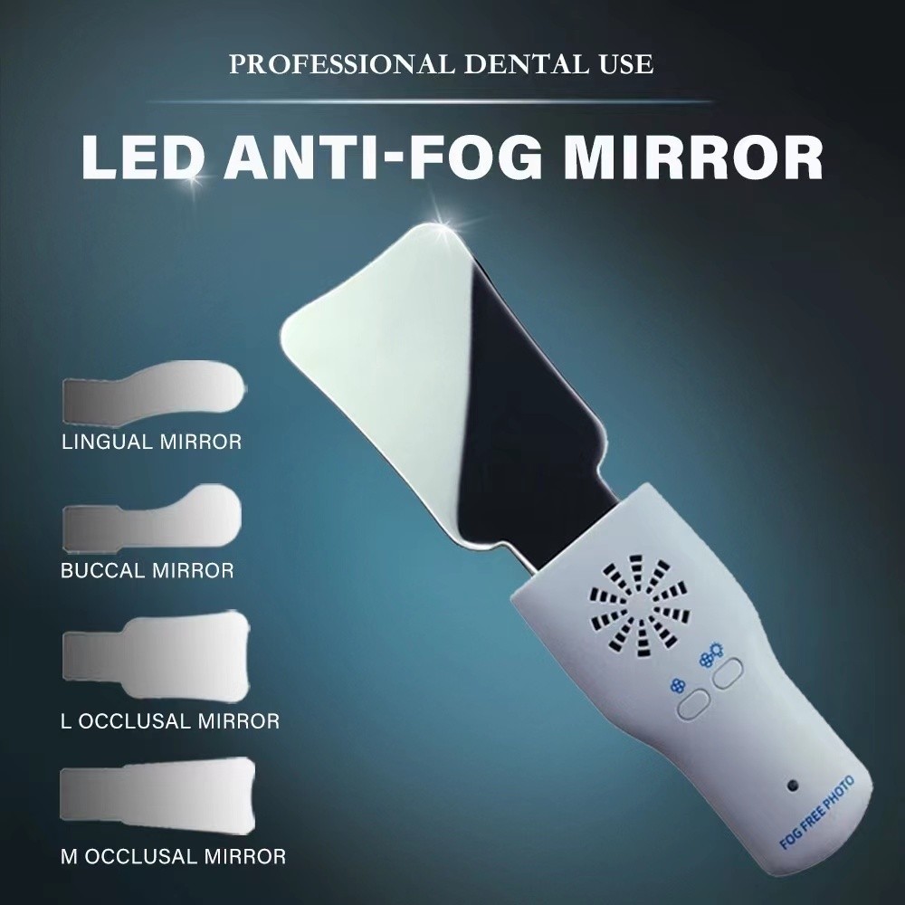 ทันตกรรม Anti-FOG Mirrors ไฟ LED อัตโนมัติการถ่ายภาพช่องปาก Defog จัดฟัน Reflector Baccal Occlusal M หมอกฟรี Lingual
