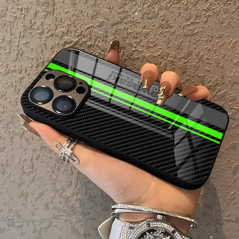 BL-1 กีฬาจักรยาน K-Kawasakis เคสโทรศัพท์สําหรับ IPhone 16 17, 13 12 Mini XS XR6 8 7 Plus SE แก้วหรูห