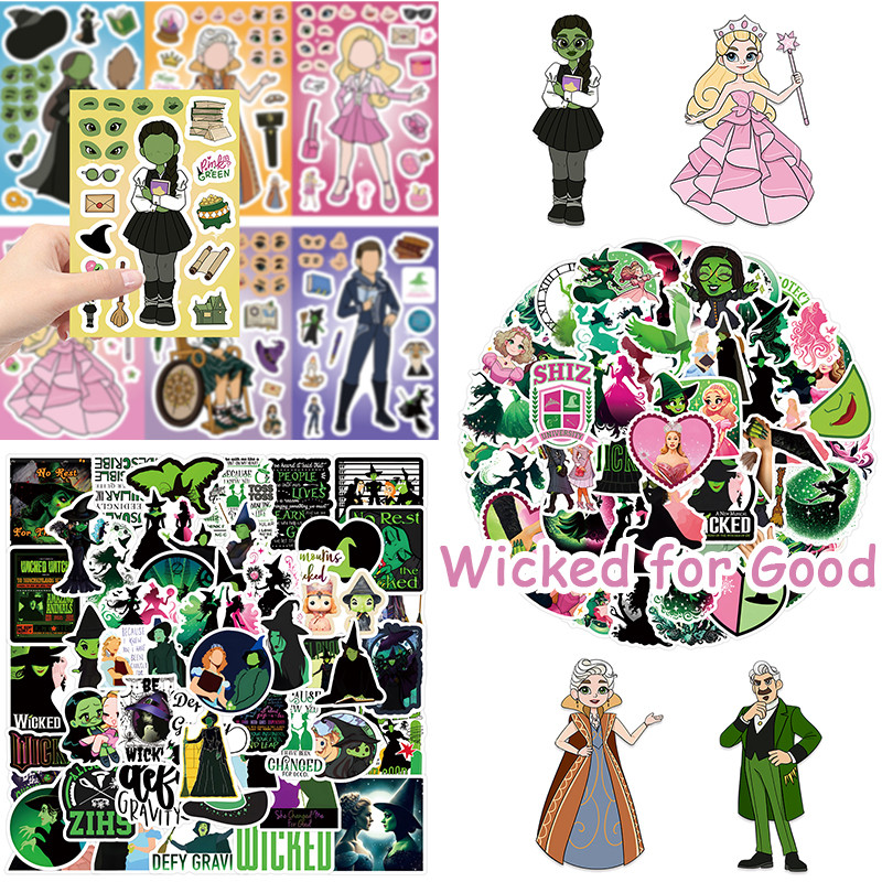 55 ชิ้น Wicked สําหรับ Good Elphaba Diy สติกเกอร์ Glinda Fiyero คู่มือสติกเกอร์กันน้ําคอลเลกชัน