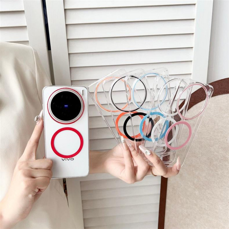 สําหรับVIVO X300 Proหรูหราโปร่งใสแม่เหล็กชาร์จไร้สายเคสโทรศัพท์สําหรับVIVO X200 Ultra X200 Pro X200S X200 Pro Mini S30 Pro Miniพลาสติกแข็งกันกระแทก