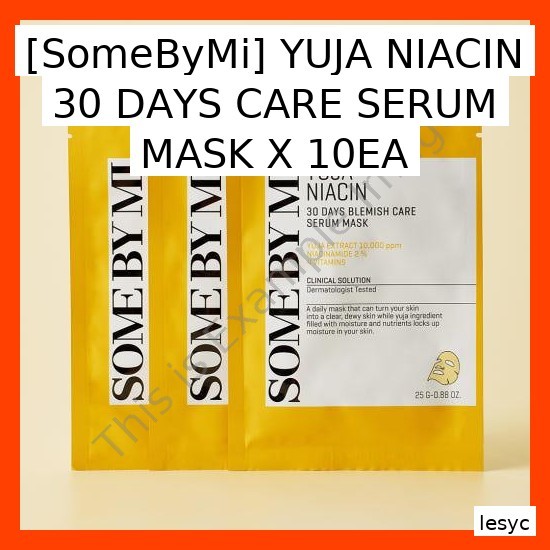 [SomeByMi] YUJA NIACIN 30 DAYS CARE SERUM MASK X 10EA / Brightening, Hydrati by lesyc