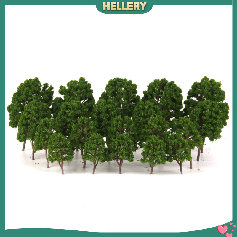 [HelleryTH] 20 ชิ้น Green Tree Model Train Train Train Garden Park Scenery HO N Scale 1/75-200