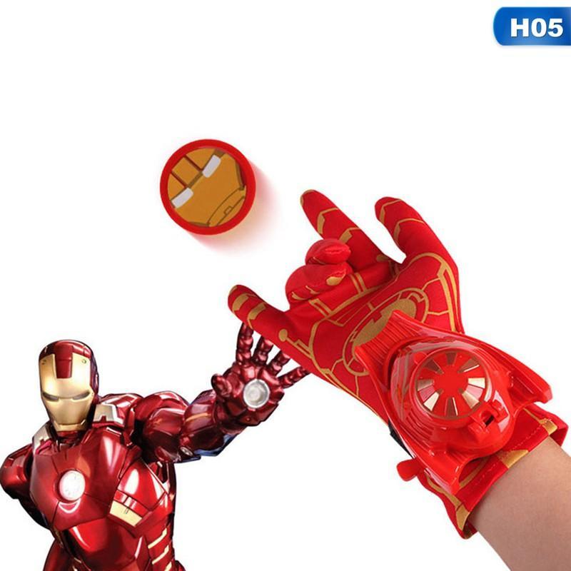 เด็ก Spiderman Ironman Batman Launcher ถุงมือเด็ก Action Figure ของเล่นเด็ก