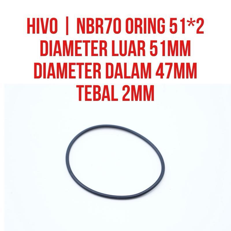 Oring 2x47 2*47 2 มม.x47 มม.ซีล Sil NBR70 ความหนา 2 มม.เส้นผ่านศูนย์กลางภายใน 47 มม.ทนความร้อน | HIV