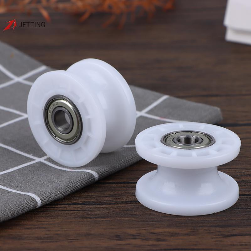 FSTH 1 ชิ้น Mechanical Pulley Grooved ล้อ 608zz Dual แบริ่ง Rolling Pulley ล้อรอบล้อ Roller 8*42*24 มิลลิเมตร HH