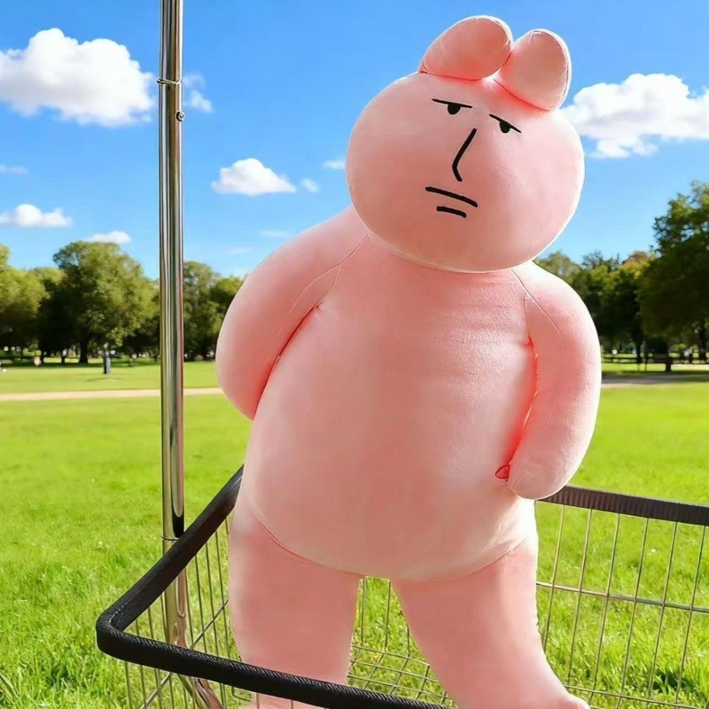 กระต่ายสีชมพูยาวตุ๊กตาหมอนหอพักเตียงตุ๊กตาตุ๊กตาทรายประติมากรรมของขวัญวันเกิดสาวที่ถอดออกได้ล้างทําความสะอาดได้