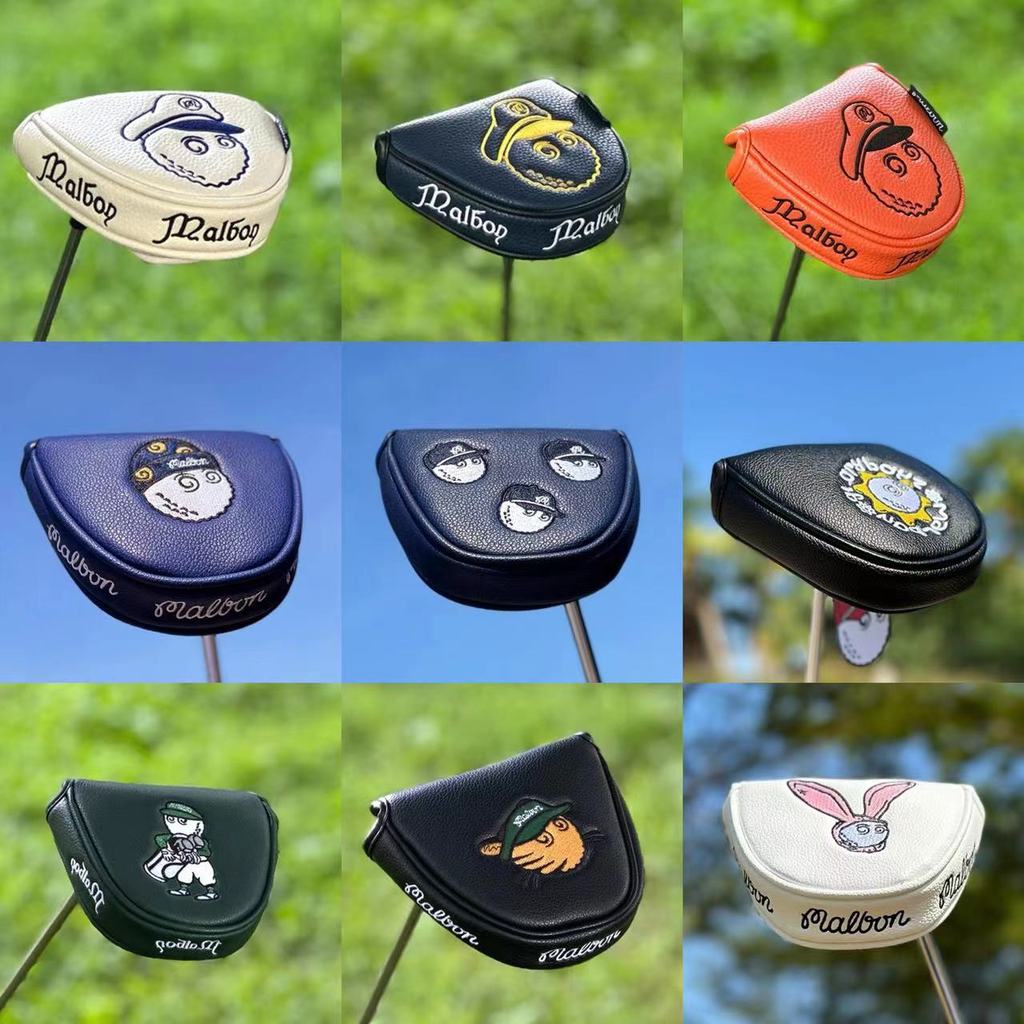 GOLF Universal ครึ่งวงกลมพัตเตอร์ GOLF Putter Cover Magnetic Putter Head Cover Ball Head Cap Cover Unisex