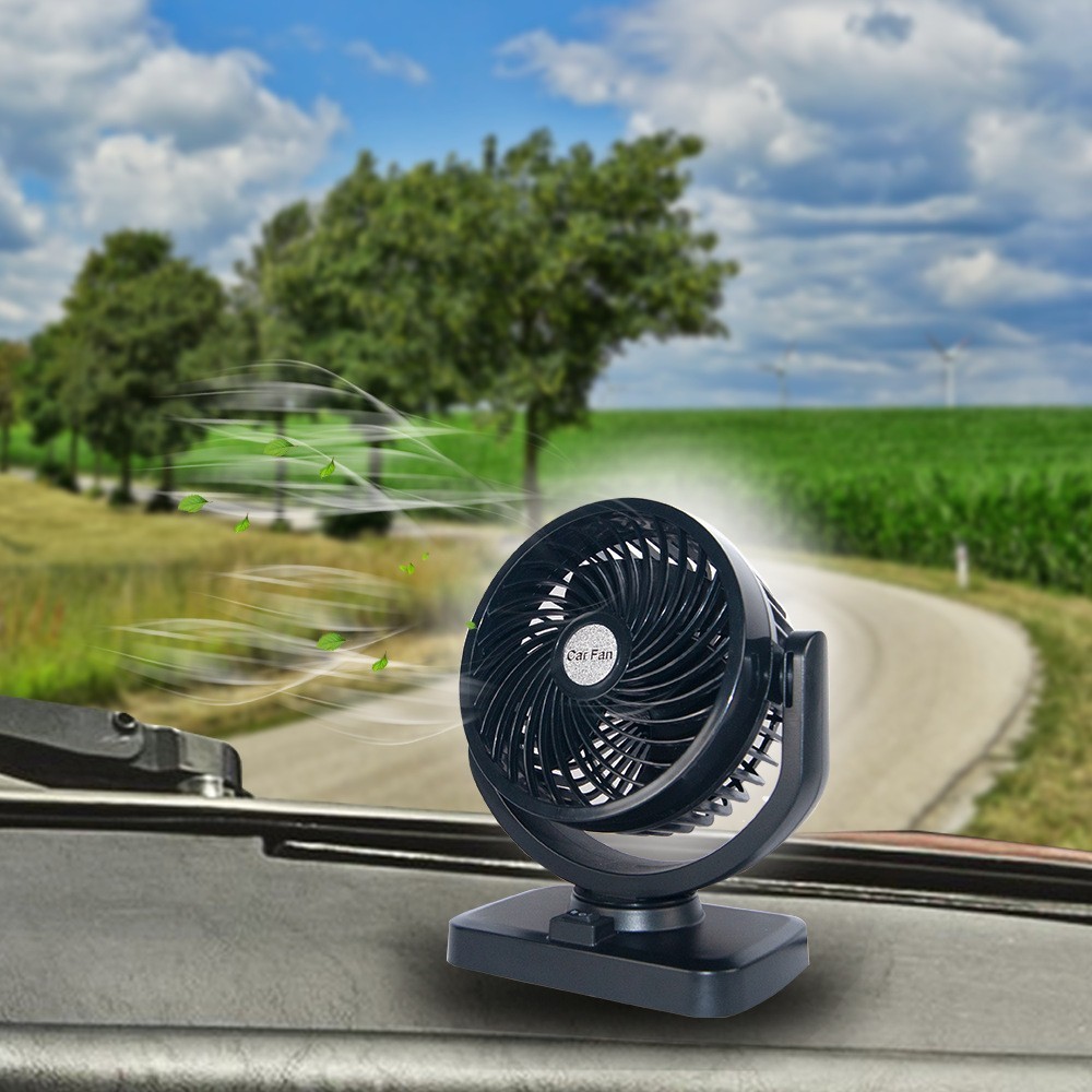 New 6inch Rotatable Car Fan 24V Truck Cooling Fan Electric Fan Car Single Head Cigarette Lighter Fan