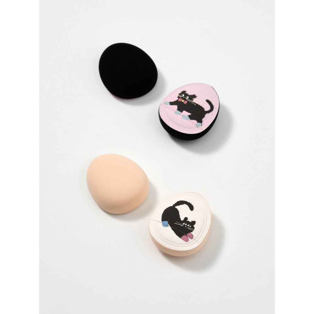 Star Puff Drum Mini Marshmallow Puff 4 ชิ้นคอนซีลเลอร์ Blush Super Q Elastic Thumb Cushion Puff