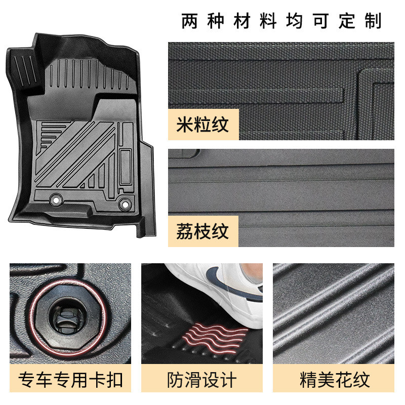 TPE เหมาะสําหรับ 2021 Toyota Domineering LC150 PRADO PRADO ขวาหางเสือตําแหน่งรถยางเท้า Pad