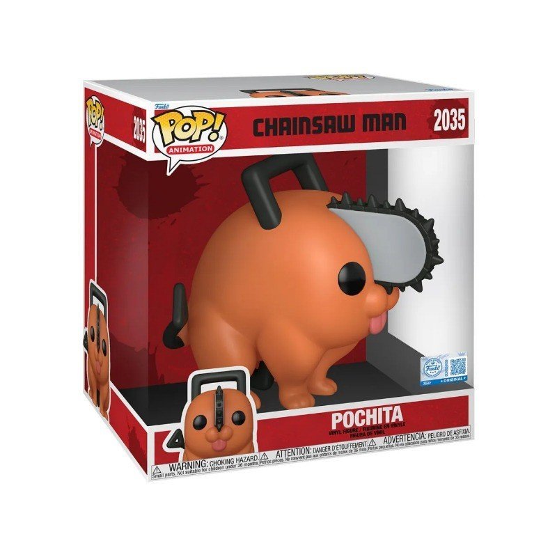 คลังสินค้าพร้อม Funko POP Chainsaw Man Chainsaw Man Giant Pochita สินค้าทํามืออินเทรนด์เล่นชุดตกแต่ง