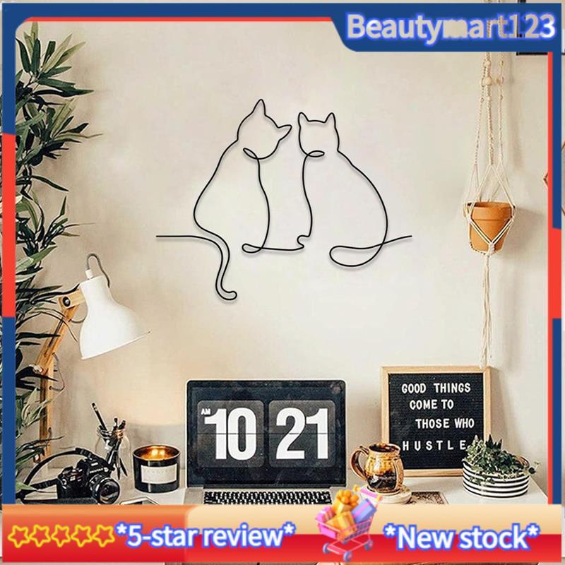BMMetal Cat-Wall Decor, Metal Wall Art , Minimalist Room & Living Room Wall Decor