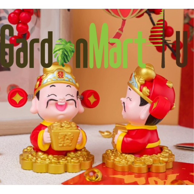 GardenMart4u - CNY DECORATION Caishen Ornament Home Fengshui ตุ๊กตา (เทพเจ้าแห่งความมั่งคั่ง)"财来"一财发